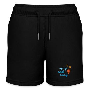 Ballonfahrt up away Himmel Reise Reisefieber - Kinder Organic Joggingshorts Mini Bolter von Stanley/Stella - Schwarz - Vorne