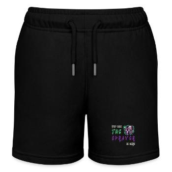 Keep Calm – The Sprayer - Kinder Organic Joggingshorts Mini Bolter von Stanley/Stella - Schwarz - Vorne