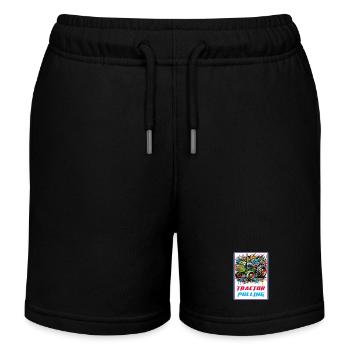 Tractor Pulling Power - Kids Organic Sweat Shorts by Stanley/Stella - black - Front
