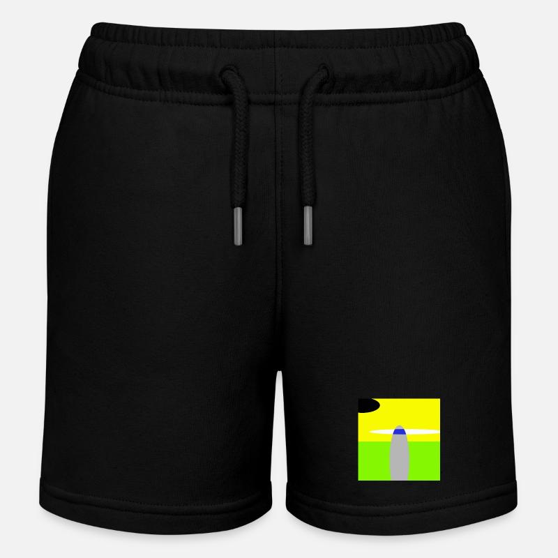 Paysage spatial - Short de jogging enfant bio Stanley/Stella - noir