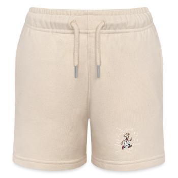 A slightly mad scientist - Kids Organic Sweat Shorts by Stanley/Stella - soft Ecru - Front