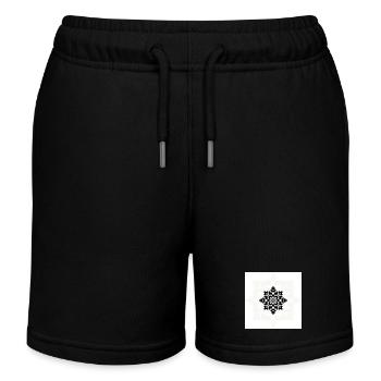 Kompliziertes schwarz-weißes Mandala-Muster - Kinder Organic Joggingshorts Mini Bolter von Stanley/Stella - Schwarz - Vorne