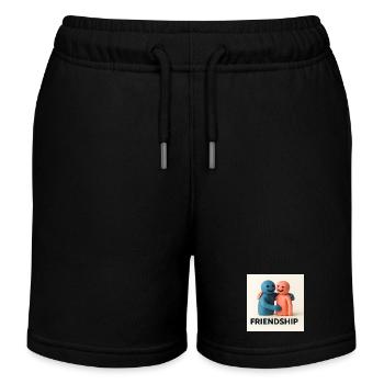 Liebenswerte Freundschaft Tonfiguren - Kinder Organic Joggingshorts Mini Bolter von Stanley/Stella - Schwarz - Vorne