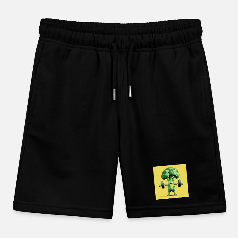 Healthy broccoli powerhouse Kids Organic Sweat Shorts by Stanley/Stella