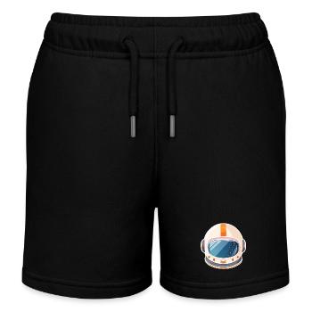 Retro space helmet - Kids Organic Sweat Shorts by Stanley/Stella - black - Front