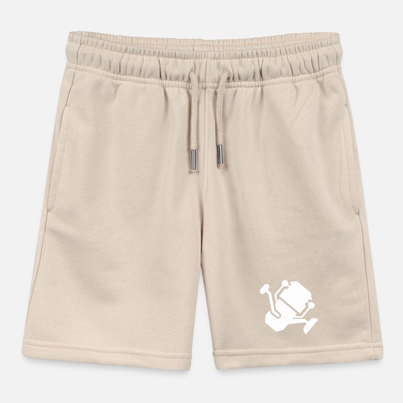 Silhouette de moulinet de pêche blanc Short de jogging enfant bio Stanley/Stella