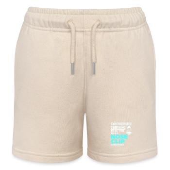 Synchronized Swimming Nose Clip Fashion - Kids Organic Sweat Shorts by Stanley/Stella - soft Ecru - Front