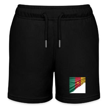 Flaggen von Kamerun - Kinder Organic Joggingshorts Mini Bolter von Stanley/Stella - Schwarz - Vorne
