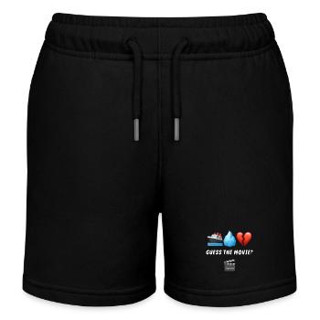 Emotionales Jojo- und Eisberg-Motiv - Kinder Organic Joggingshorts Mini Bolter von Stanley/Stella - Schwarz - Vorne