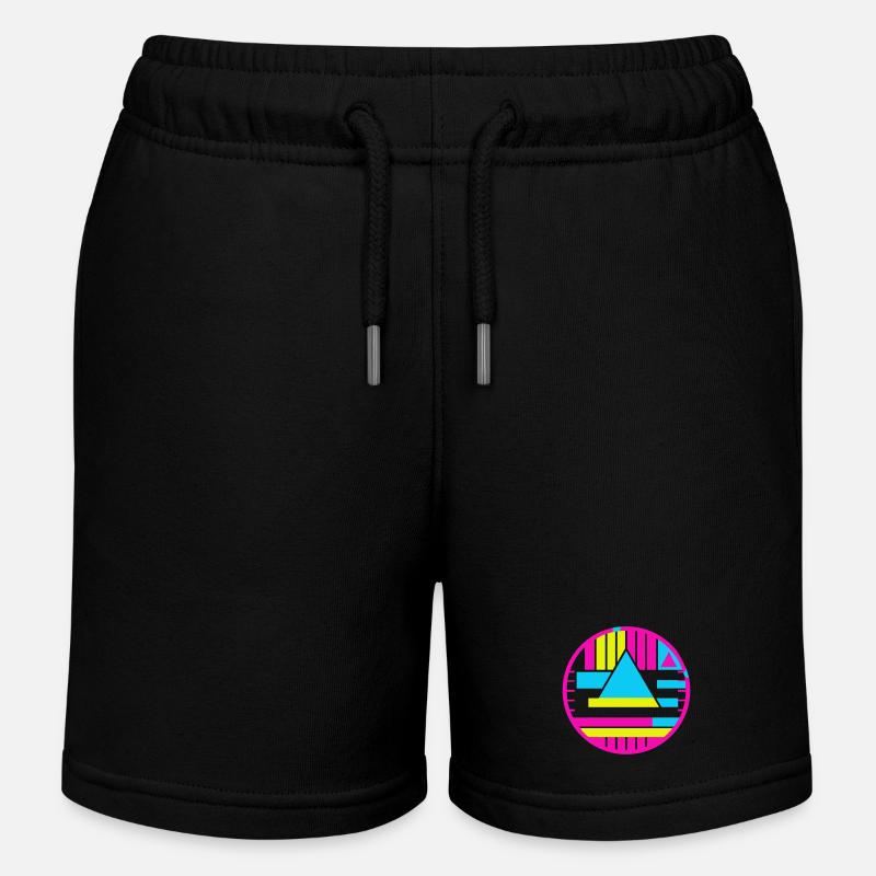 Testzeichen New Wave - Kinder Organic Joggingshorts Mini Bolter von Stanley/Stella - Schwarz