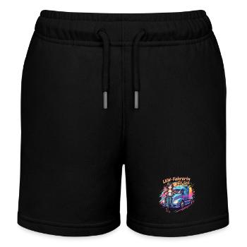 LKW-Fahrerin mit Stil - Kinder Organic Joggingshorts Mini Bolter von Stanley/Stella - Schwarz - Vorne