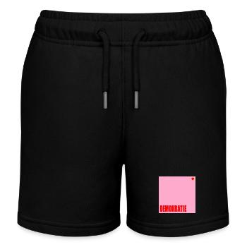 Politik Demokratie Herz - Kinder Organic Joggingshorts Mini Bolter von Stanley/Stella - Schwarz - Vorne