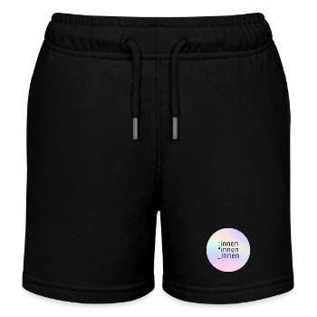 *innen_innen - Short de jogging enfant bio Stanley/Stella - noir - Devant