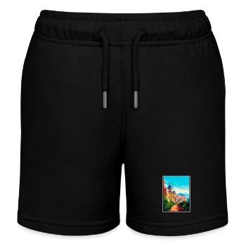 Cagliari Italie Méditerranée lever de soleil Affiche de voyage - Short de jogging enfant bio Stanley/Stella - noir - Devant