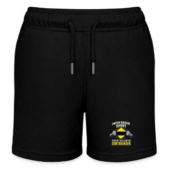 Unter diesem Shirt steckt ein echter Dortmunder - Kinder Organic Joggingshorts Mini Bolter von Stanley/Stella - Schwarz - Vorne