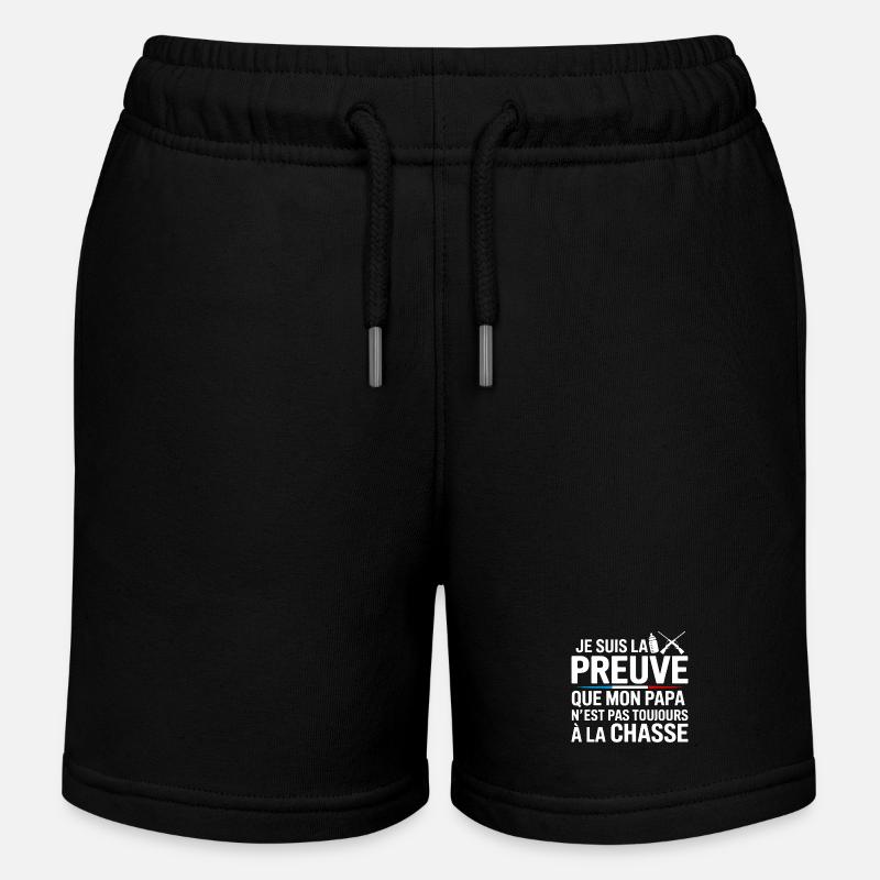 Citation humoristique bébé  - Short de jogging enfant bio Stanley/Stella - noir