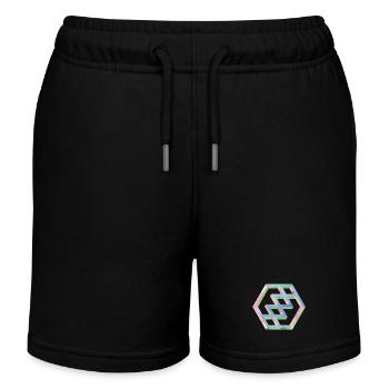 Abstract Colorful Hexagon Pattern - Kids Organic Sweat Shorts by Stanley/Stella - black - Front