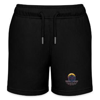 Neon 80 ́s Cube - Kids Organic Sweat Shorts by Stanley/Stella - black - Front