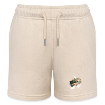 Natur Strand Bild niedliches Sommerdesign - Kinder Organic Joggingshorts Mini Bolter von Stanley/Stella - Natur - Vorne