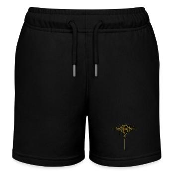 Nerd Hex Muster Gradient - Kinder Organic Joggingshorts Mini Bolter von Stanley/Stella - Schwarz - Vorne