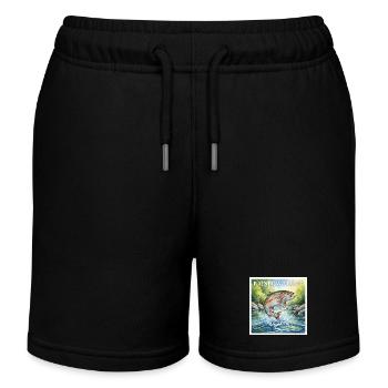 truite arc-en-ciel - Short de jogging enfant bio Stanley/Stella - noir - Devant