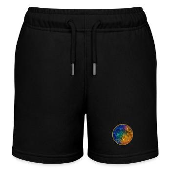 Kosmischer Regenbogenkreis - Kinder Organic Joggingshorts Mini Bolter von Stanley/Stella - Schwarz - Vorne