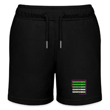 Ondes positives - Short de jogging enfant bio Stanley/Stella - noir - Devant