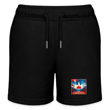 Cambodge – Angkor Wat Design - Short de jogging enfant bio Stanley/Stella - noir - Devant