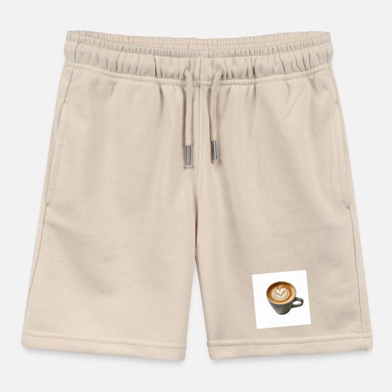 Latte Herzkunst Becherdesign Kinder Organic Joggingshorts Mini Bolter von Stanley/Stella