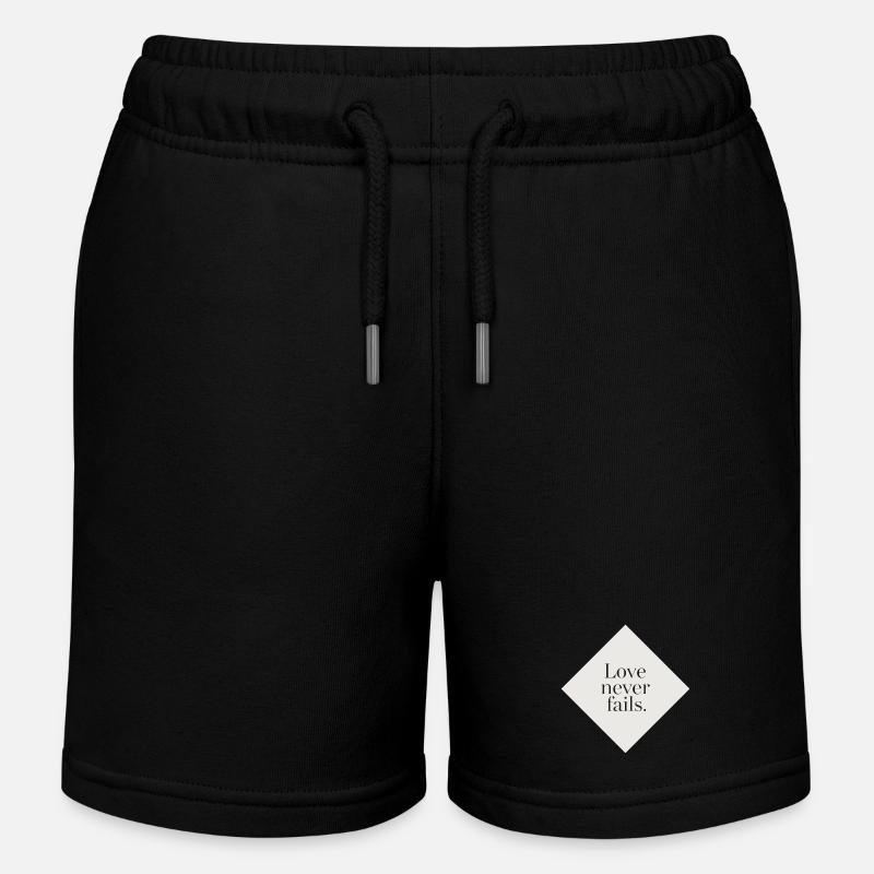 Amour inébranlable sur fond crème - Short de jogging enfant bio Stanley/Stella - noir