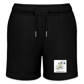 Frog Beach Coffee Chill - Kids Organic Sweat Shorts by Stanley/Stella - black - Front
