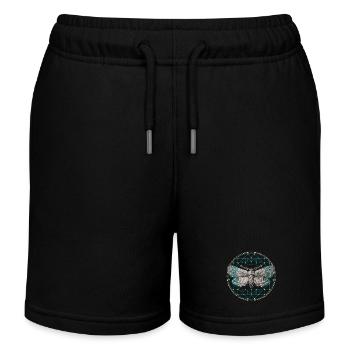 Moth Sacred Geometry - Kids Organic Sweat Shorts by Stanley/Stella - black - Front