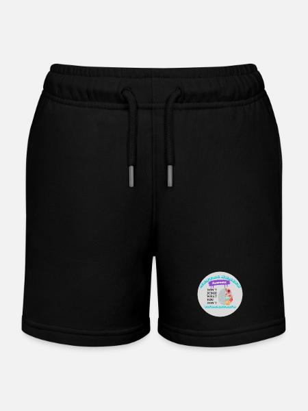 Mental Health Awareness: Understanding instead of judging - Kids Organic Sweat Shorts by Stanley/Stella - black