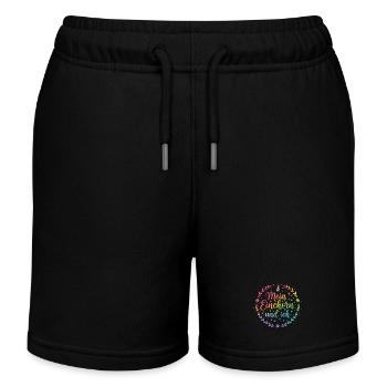 Ma licorne et moi Cercle arc-en-ciel - Short de jogging enfant bio Stanley/Stella - noir - Devant