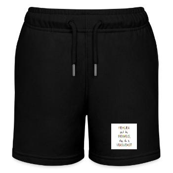 Fehler sind der Beweis – Motivationsspruch - Kinder Organic Joggingshorts Mini Bolter von Stanley/Stella - Schwarz - Vorne