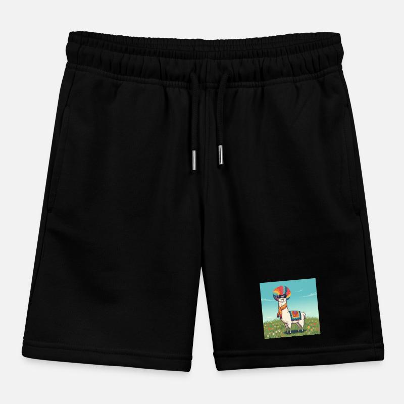 Lama arc-en-ciel funky Short de jogging enfant bio Stanley/Stella