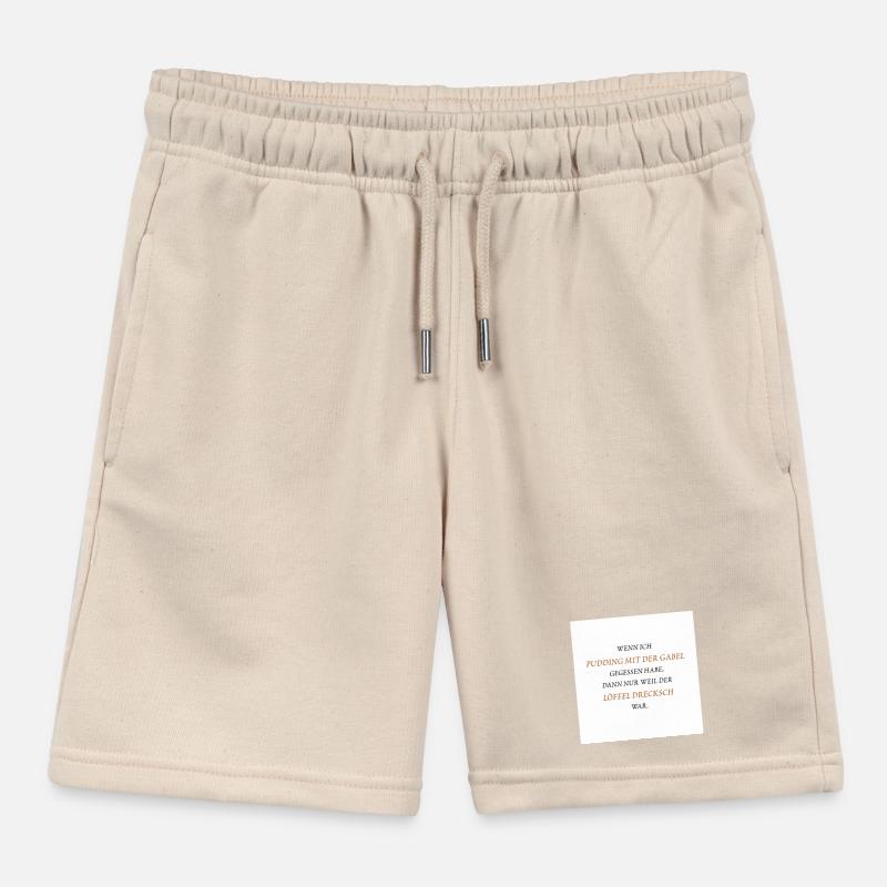 Pudding with a fork Kids Organic Sweat Shorts by Stanley/Stella