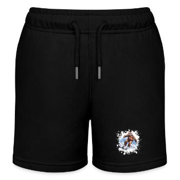 Guépard Ski Ski - Short de jogging enfant bio Stanley/Stella - noir - Devant