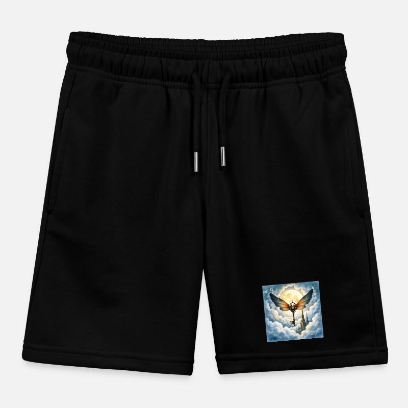 Clé ailée dans le ciel nocturne Short de jogging enfant bio Stanley/Stella