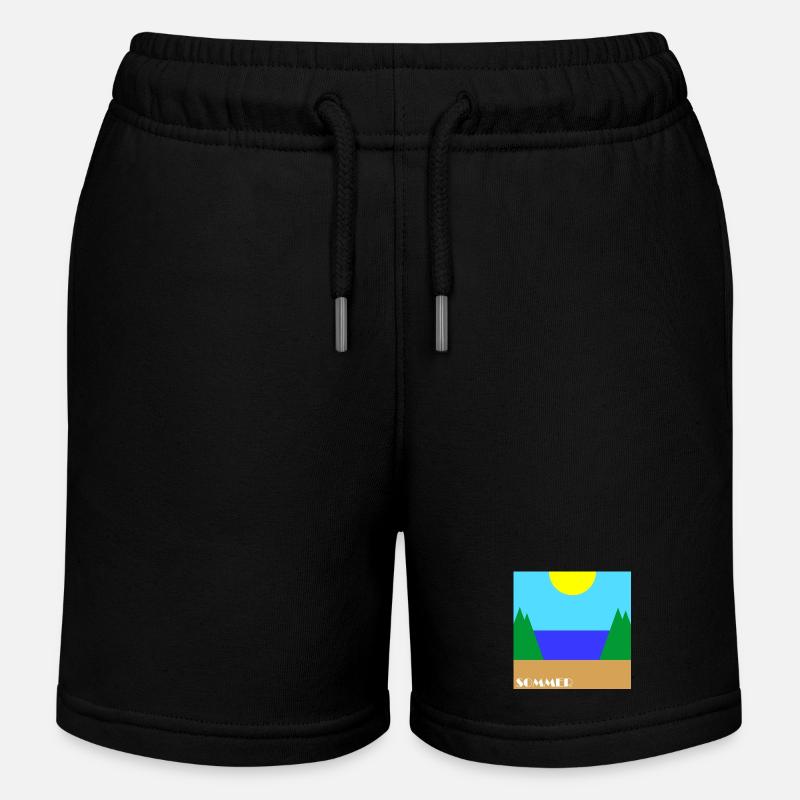 Été - Short de jogging enfant bio Stanley/Stella - noir