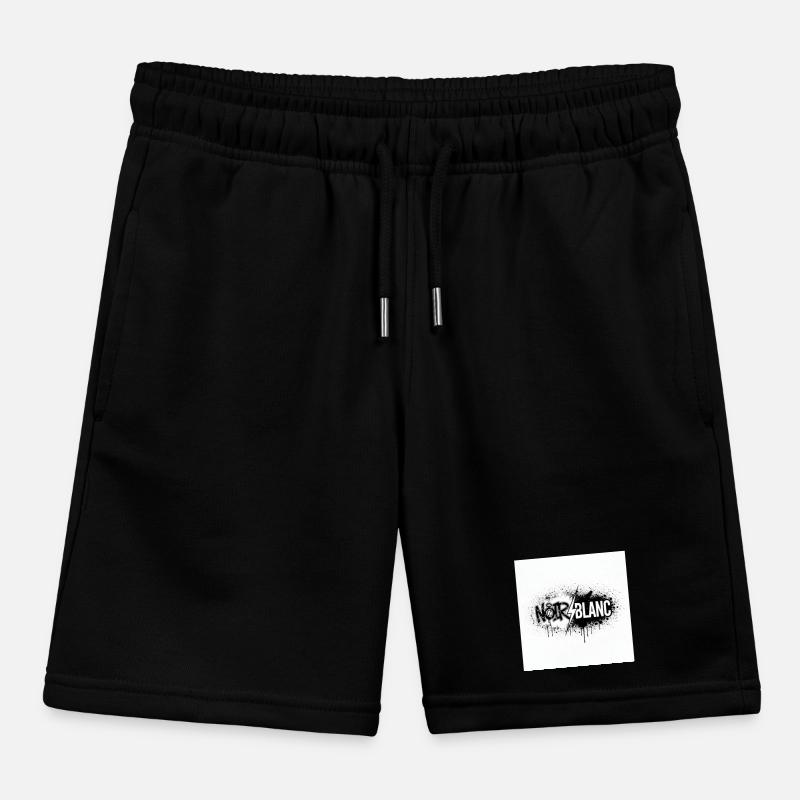 Nord Blanc Graffiti Éclair Short de jogging enfant bio Stanley/Stella