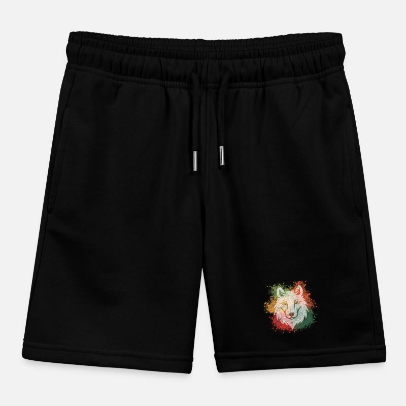 Zentangle Wolf Kids Organic Sweat Shorts by Stanley/Stella