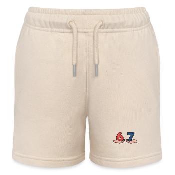  6 7- Funny Brainrot T-Shirt - Kinder Organic Joggingshorts Mini Bolter von Stanley/Stella - Natur - Vorne