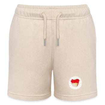 no pasaran 161 - Kinder Organic Joggingshorts Mini Bolter von Stanley/Stella - Natur - Vorne