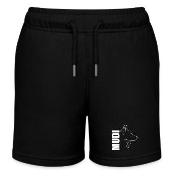 Mudi Profil Hunde Hund Wilsigns - Kinder Organic Joggingshorts Mini Bolter von Stanley/Stella - Schwarz - Vorne