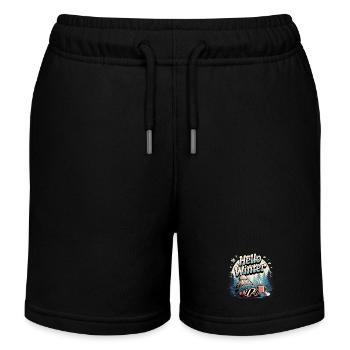 Ski Skifahren Skifahrer - Kinder Organic Joggingshorts Mini Bolter von Stanley/Stella - Schwarz - Vorne