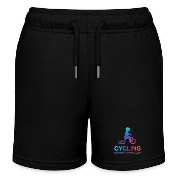 Enfant enfant apprenant en cyclisme - Short de jogging enfant bio Stanley/Stella - noir - Devant