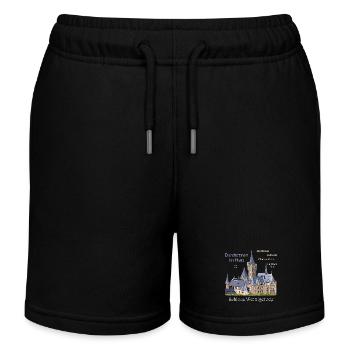 Wernigerode im Harz, Handzeichnung Schloss - Kinder Organic Joggingshorts Mini Bolter von Stanley/Stella - Schwarz - Vorne