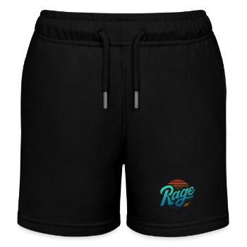 Rage Neon Retro Lettering - Kids Organic Sweat Shorts by Stanley/Stella - black - Front