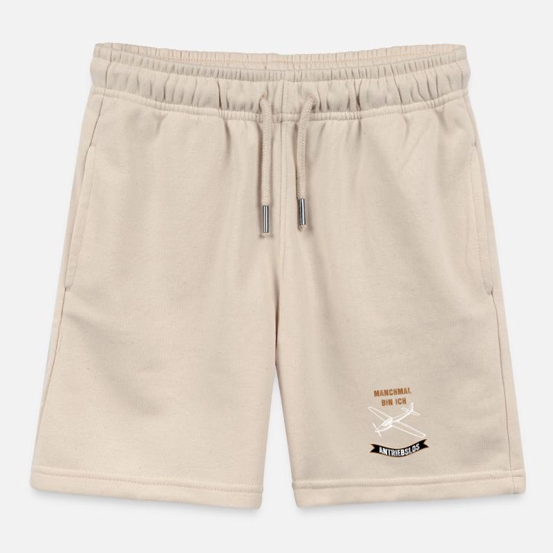 Sometimes I'm a listless airplane Kids Organic Sweat Shorts by Stanley/Stella